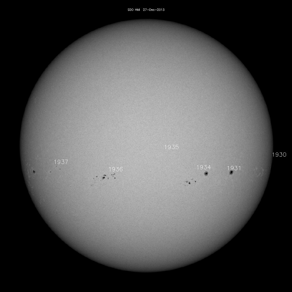 Regiones de manchas solares