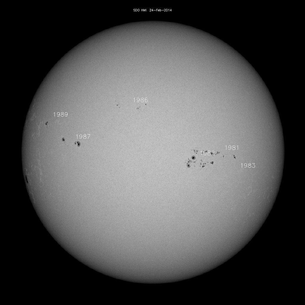 Sunspot regions