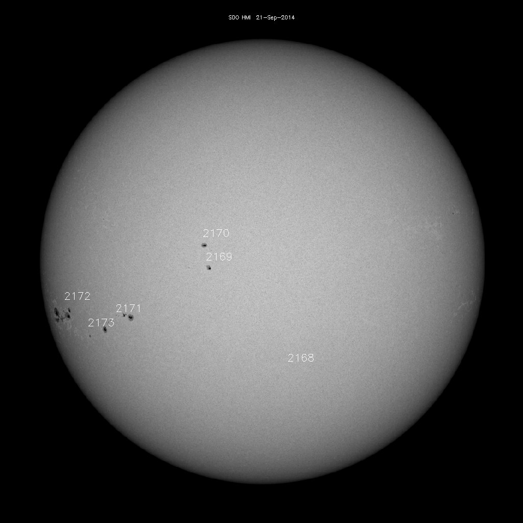 Sonnenfleckenregionen