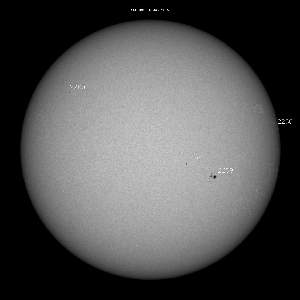 Sonnenfleckenregionen