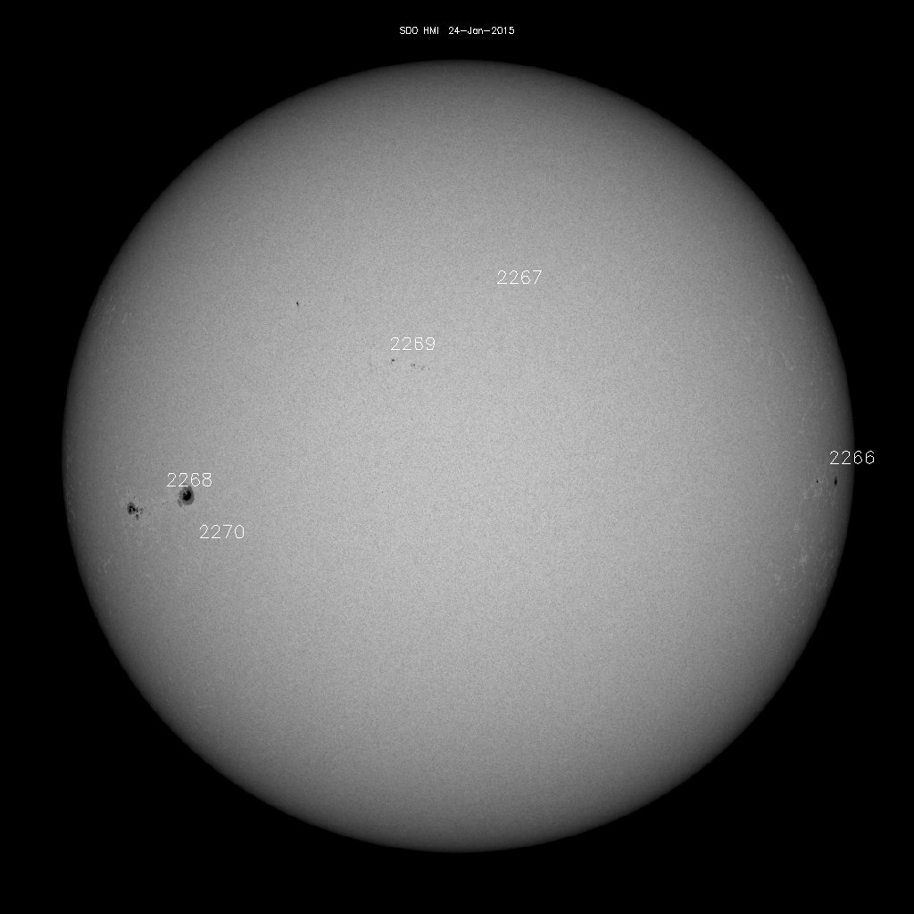 Sonnenfleckenregionen