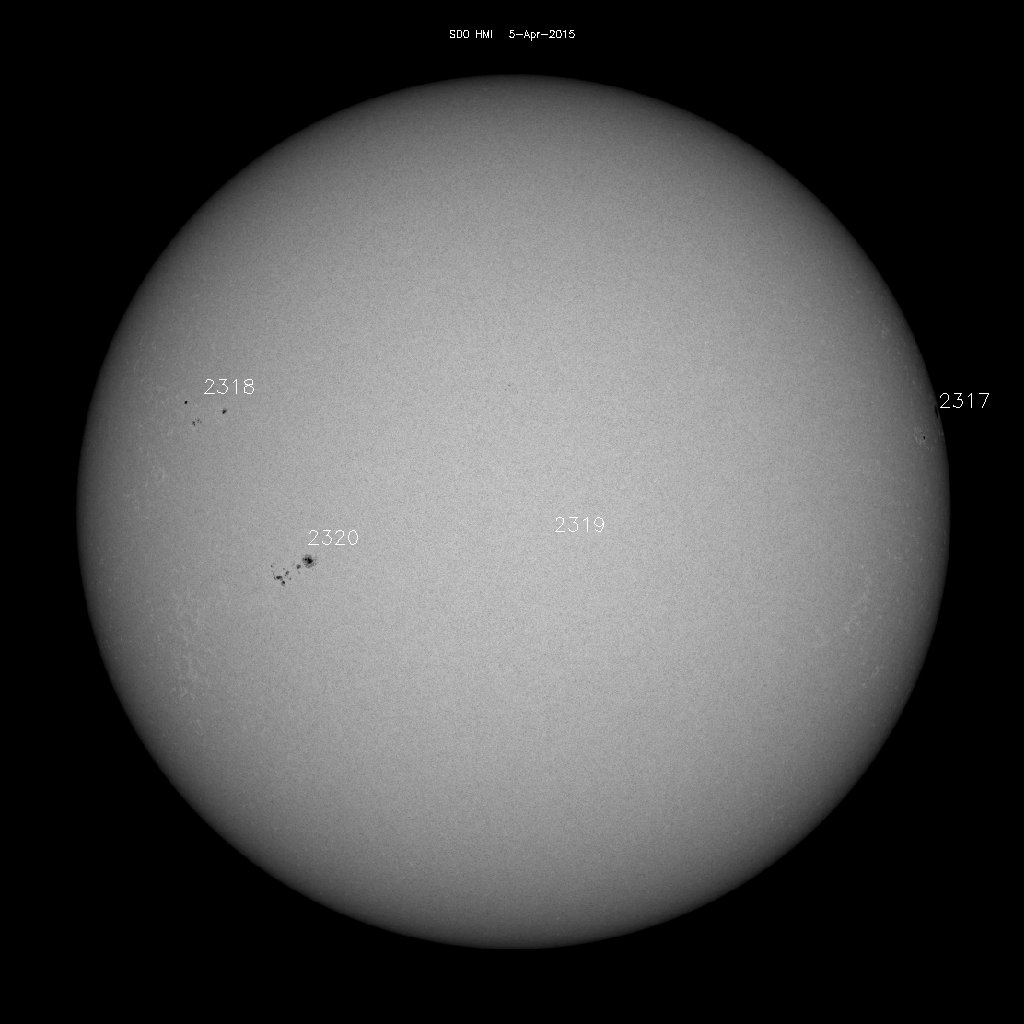Sonnenfleckenregionen