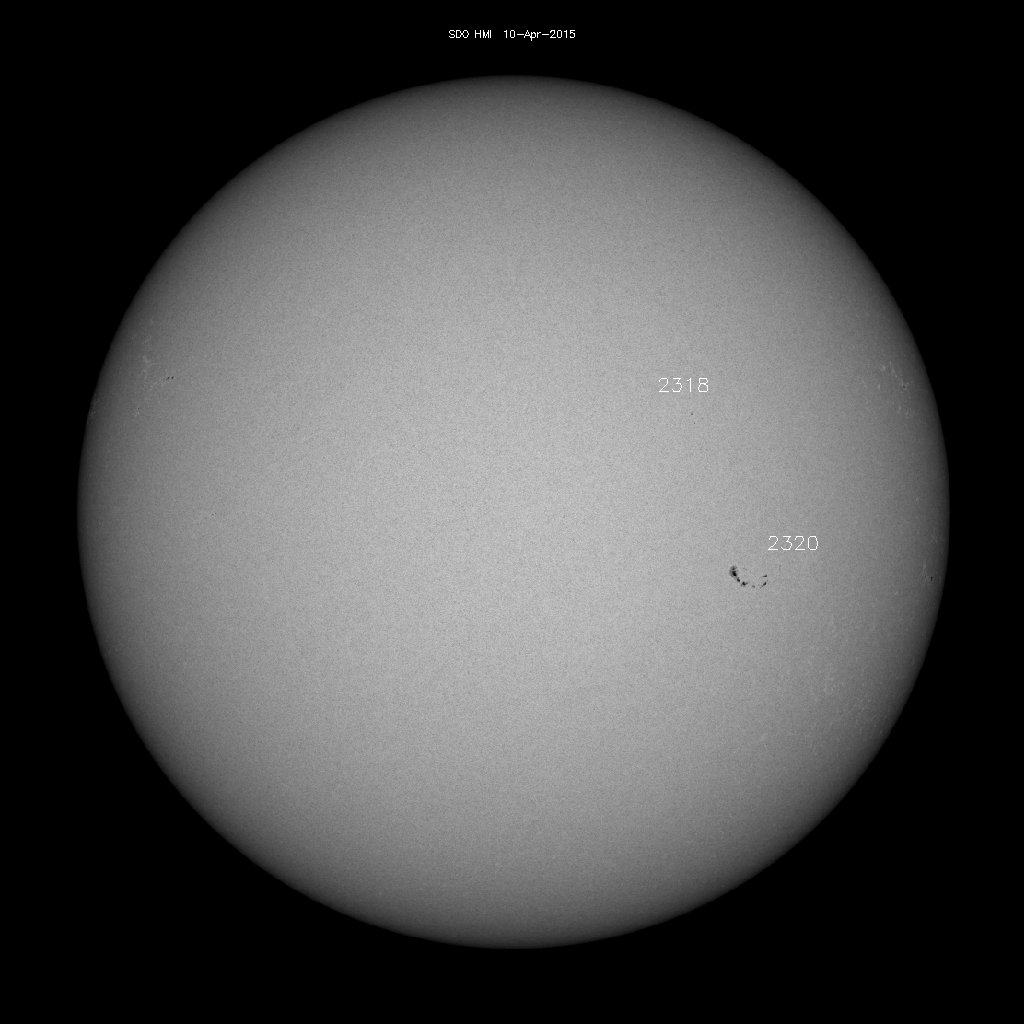 Sonnenfleckenregionen
