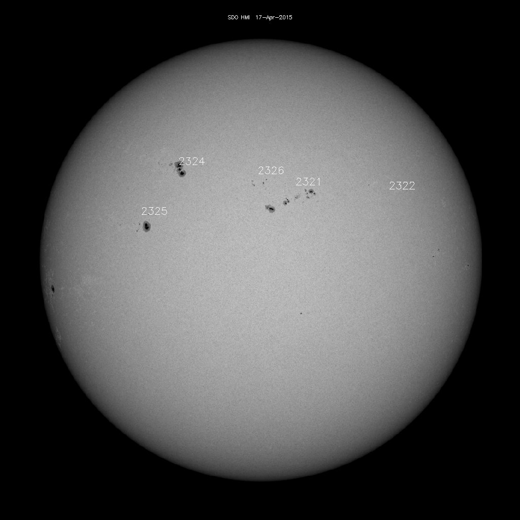 Sonnenfleckenregionen