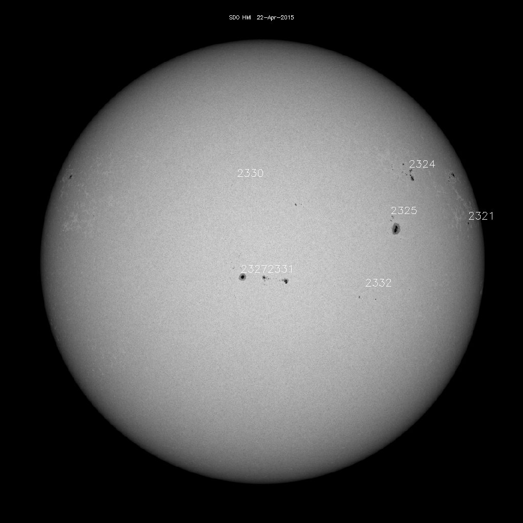Sonnenfleckenregionen