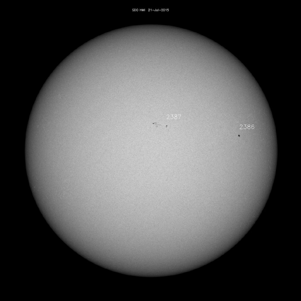 Sonnenfleckenregionen