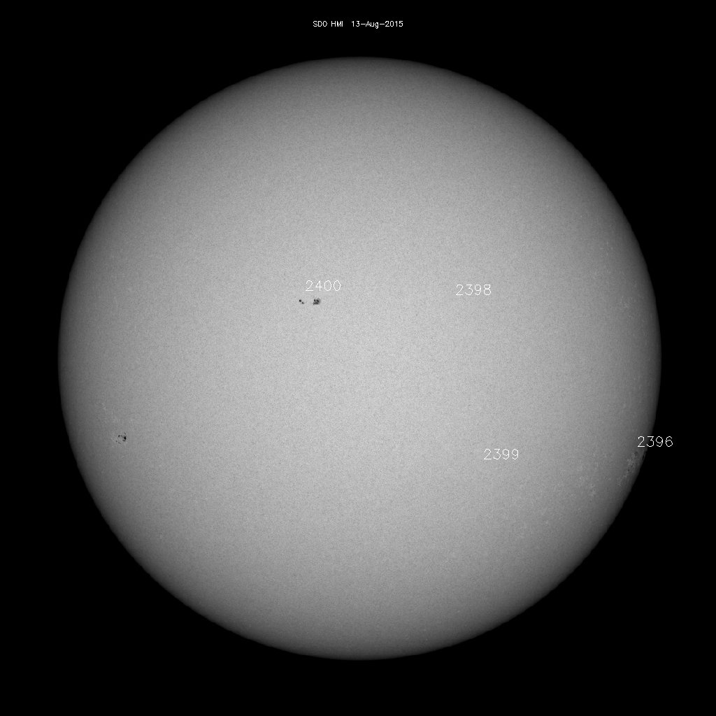 Sonnenfleckenregionen