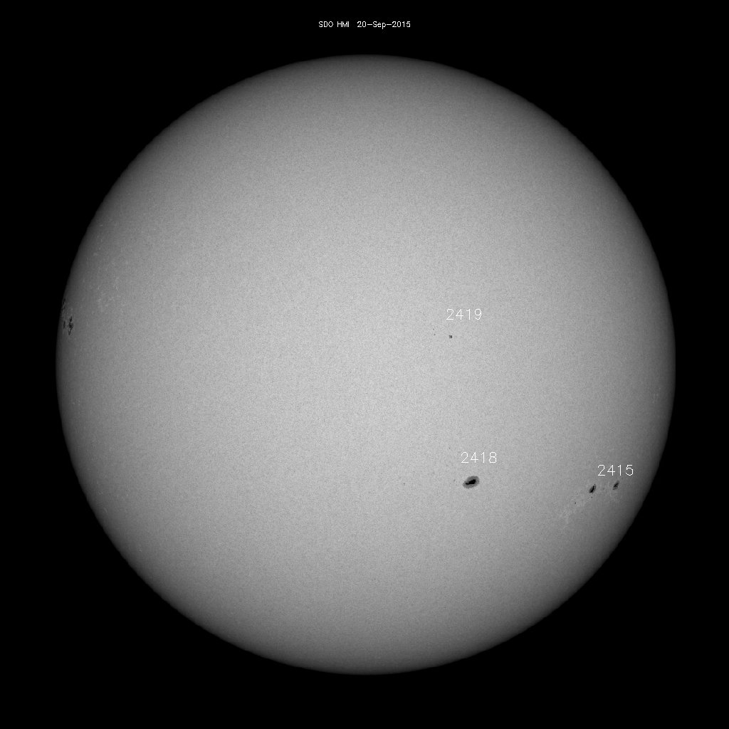 Sonnenfleckenregionen