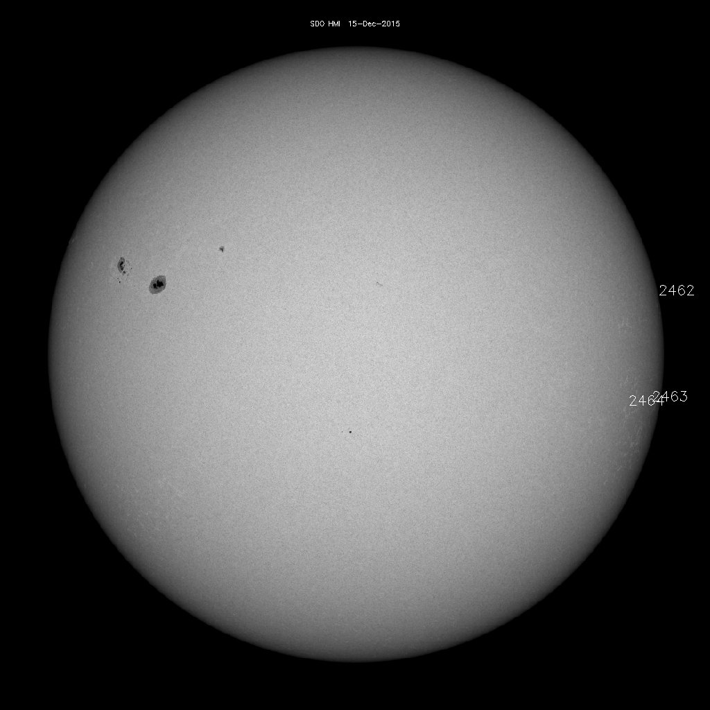 Sonnenfleckenregionen