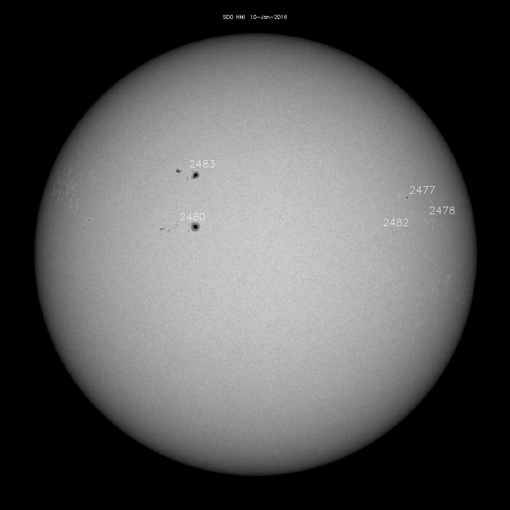 Sunspot regions