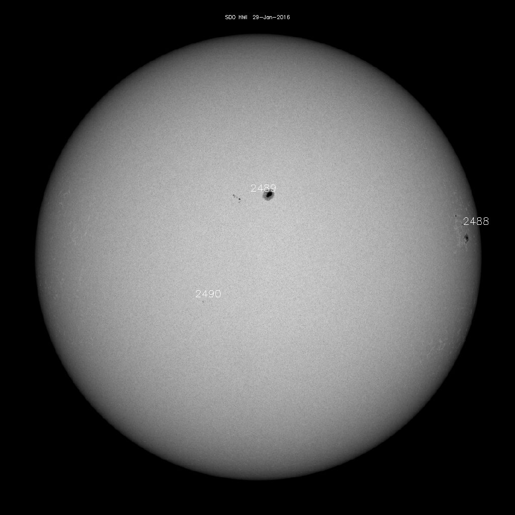 Sonnenfleckenregionen