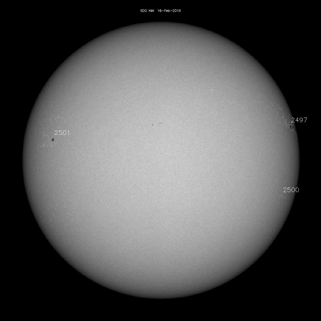 Sonnenfleckenregionen
