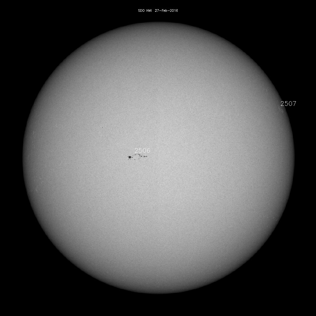 Sonnenfleckenregionen