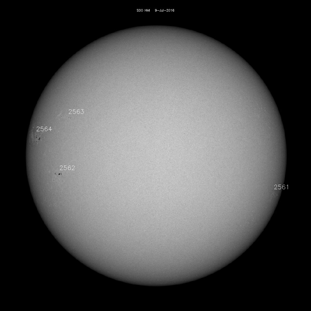 Sonnenfleckenregionen