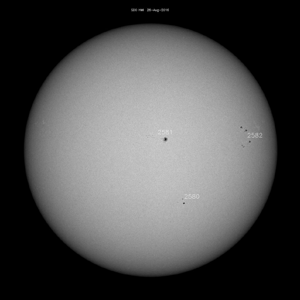 Sonnenfleckenregionen
