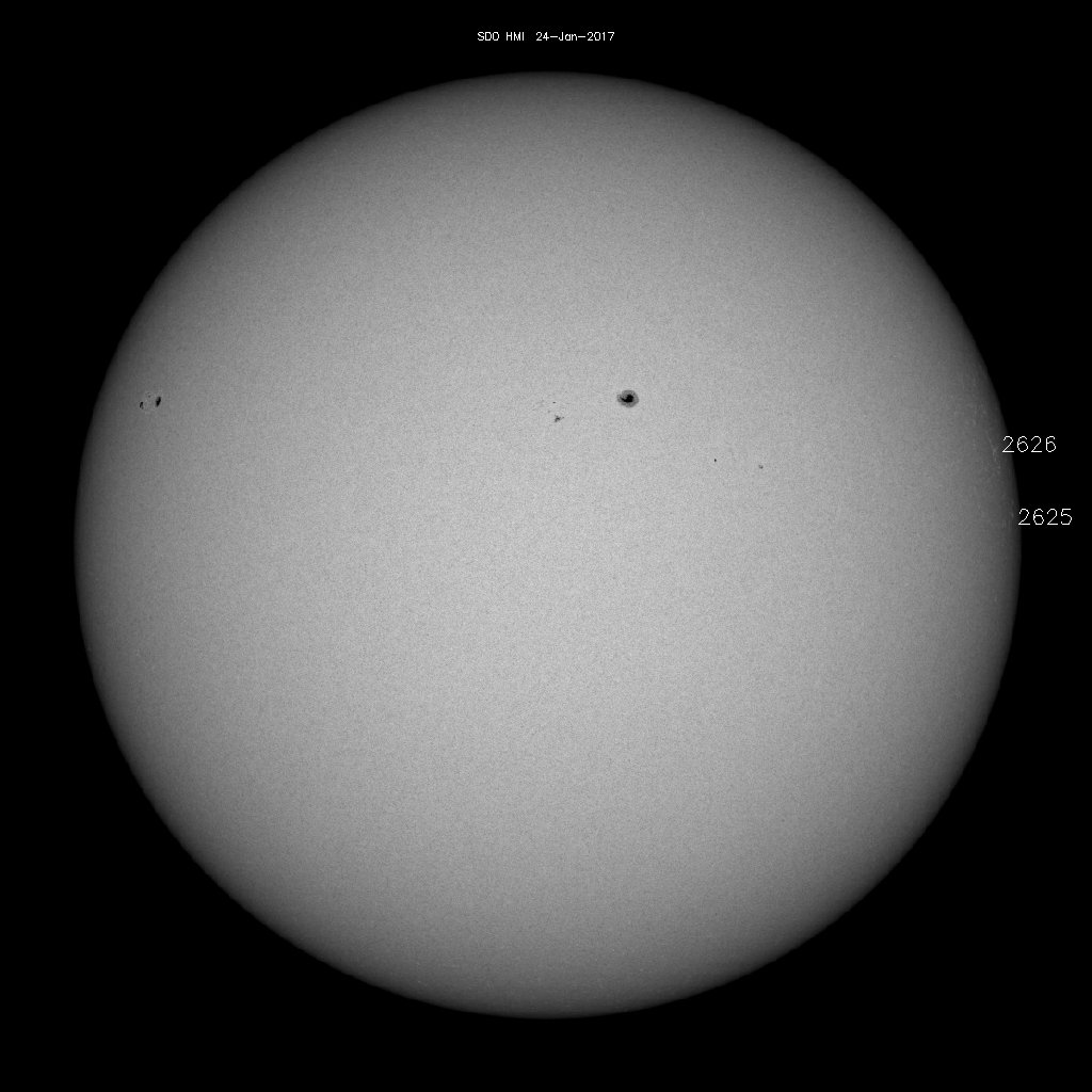 Sonnenfleckenregionen