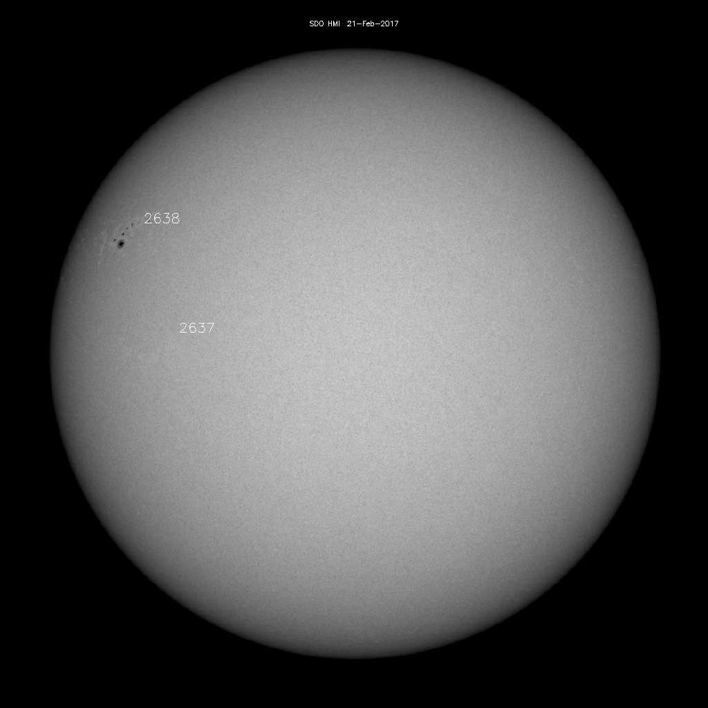 Sonnenfleckenregionen