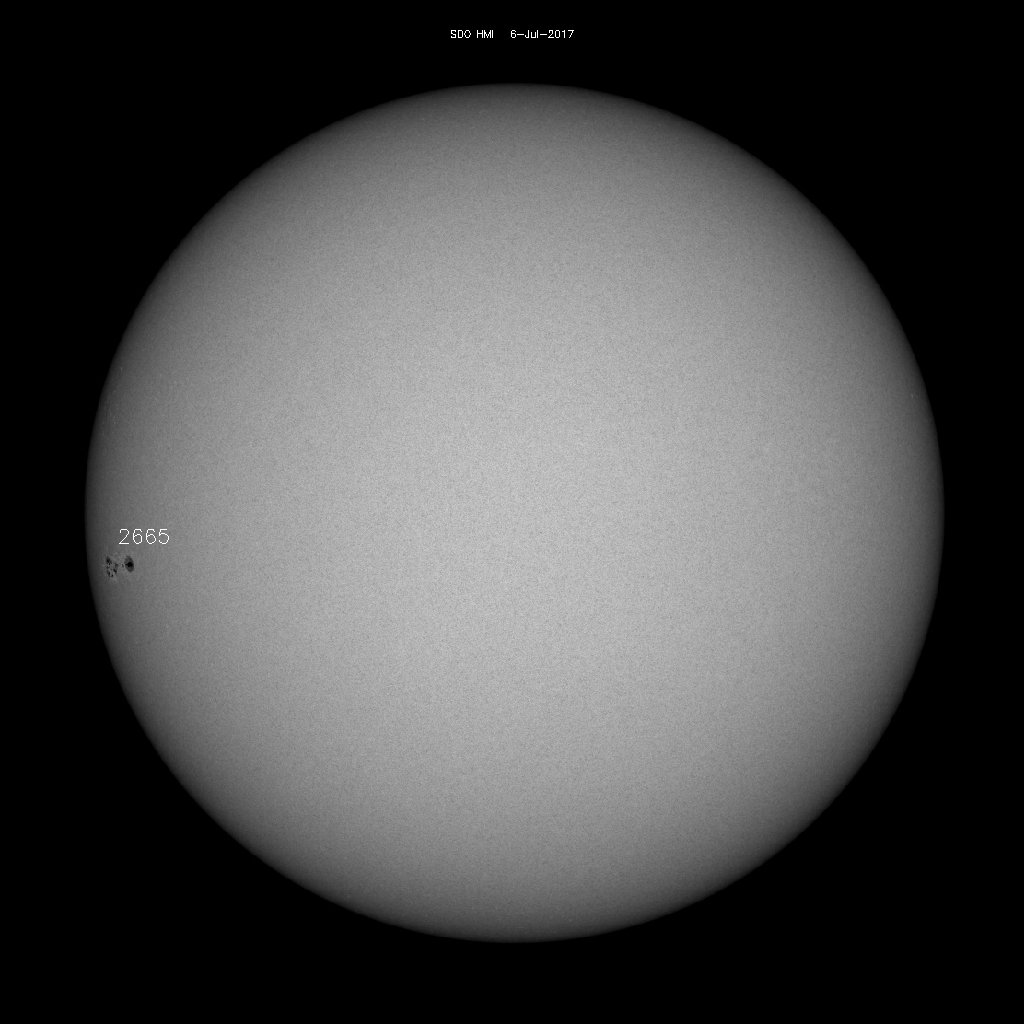 Régions de taches de soleil