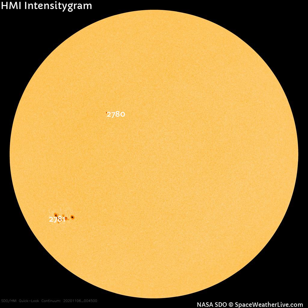 Sonnenfleckenregionen
