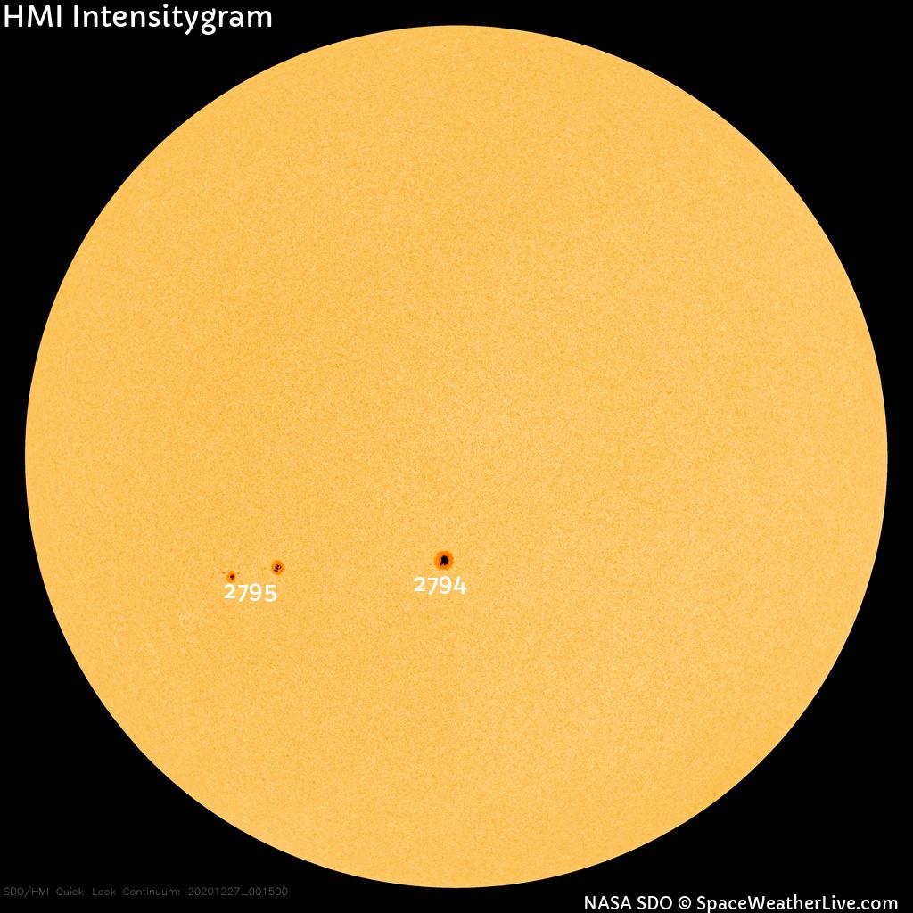 Sonnenfleckenregionen