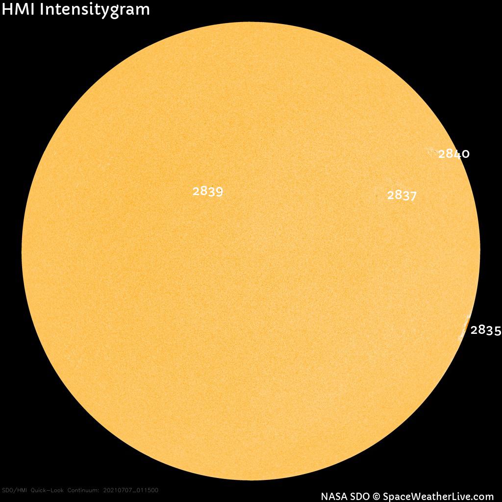 Sonnenfleckenregionen