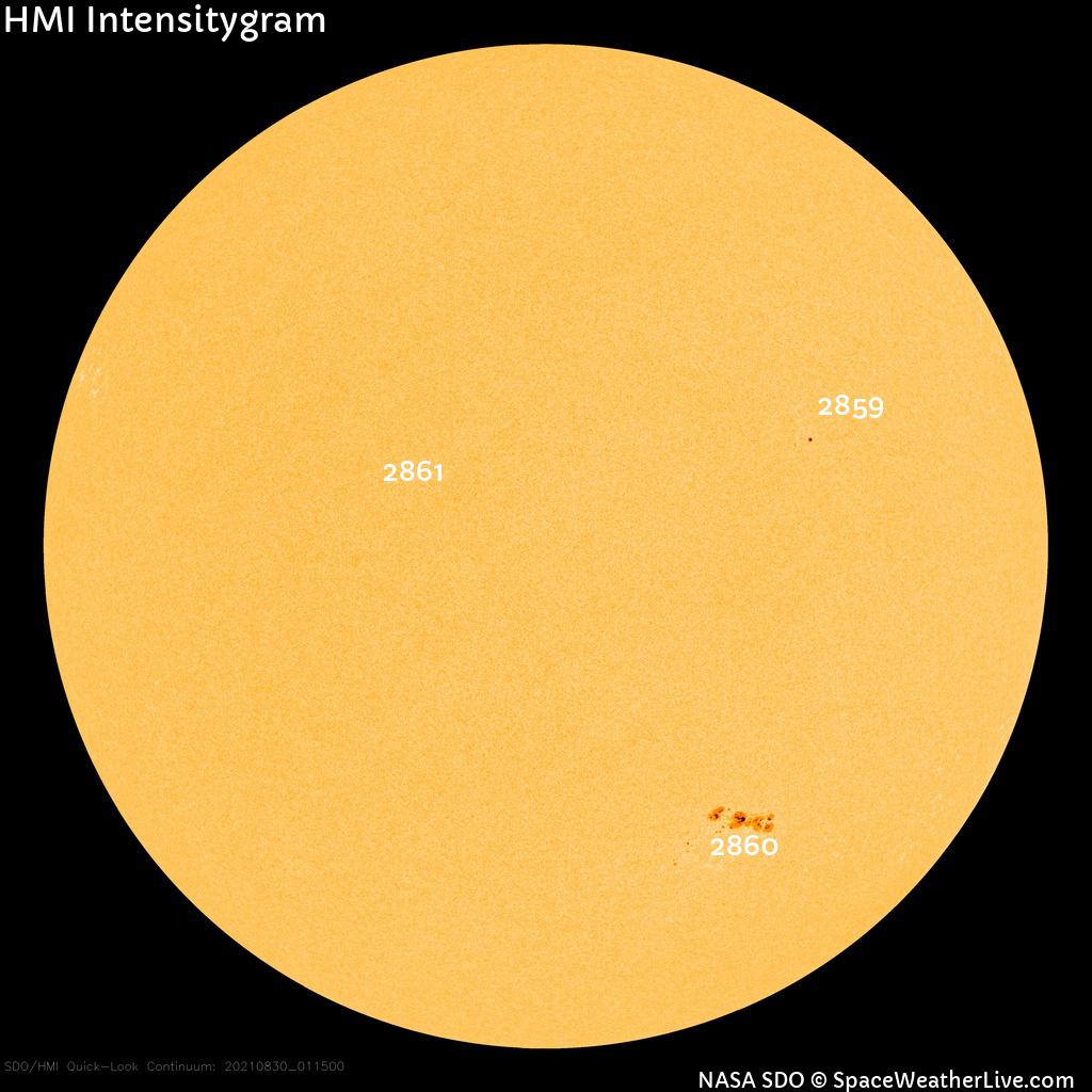 Sonnenfleckenregionen