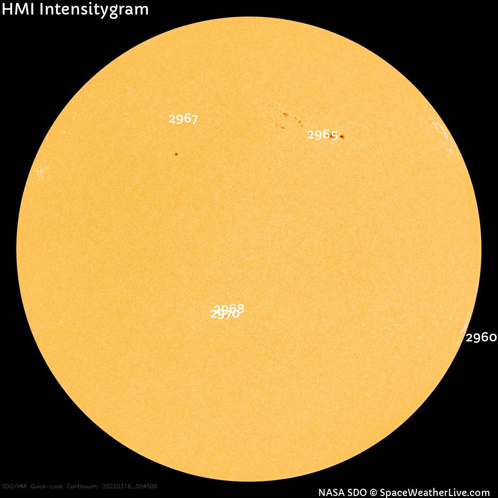 Sonnenfleckenregionen