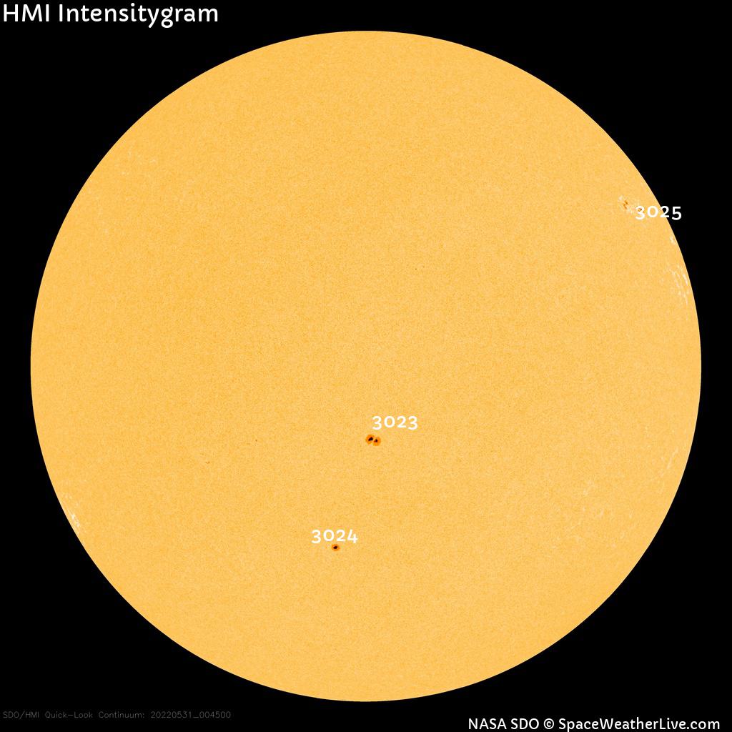 Sonnenfleckenregionen