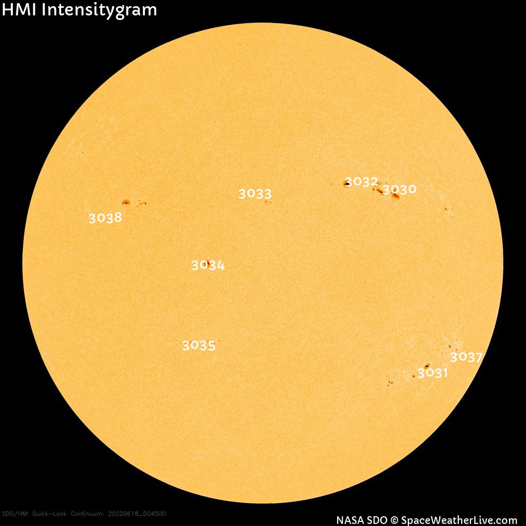 Sunspot regions
