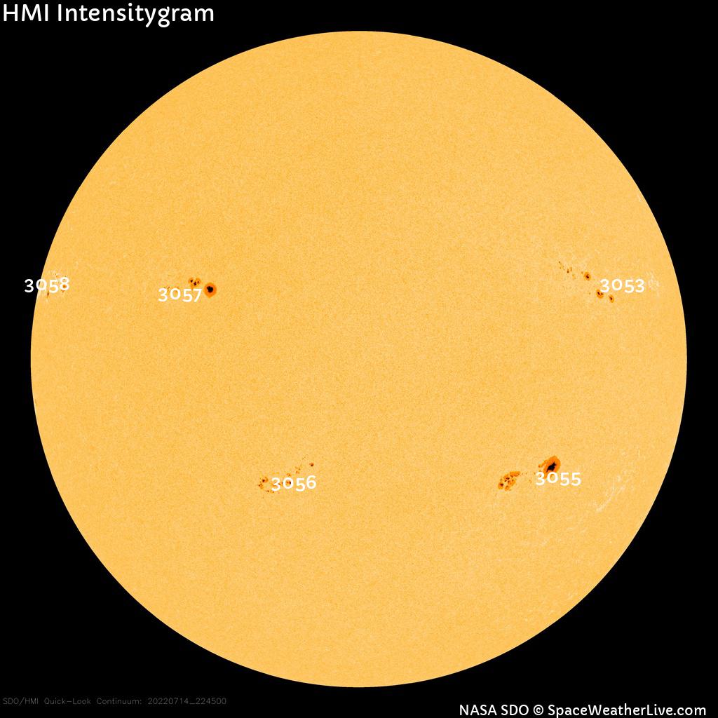 Sonnenfleckenregionen