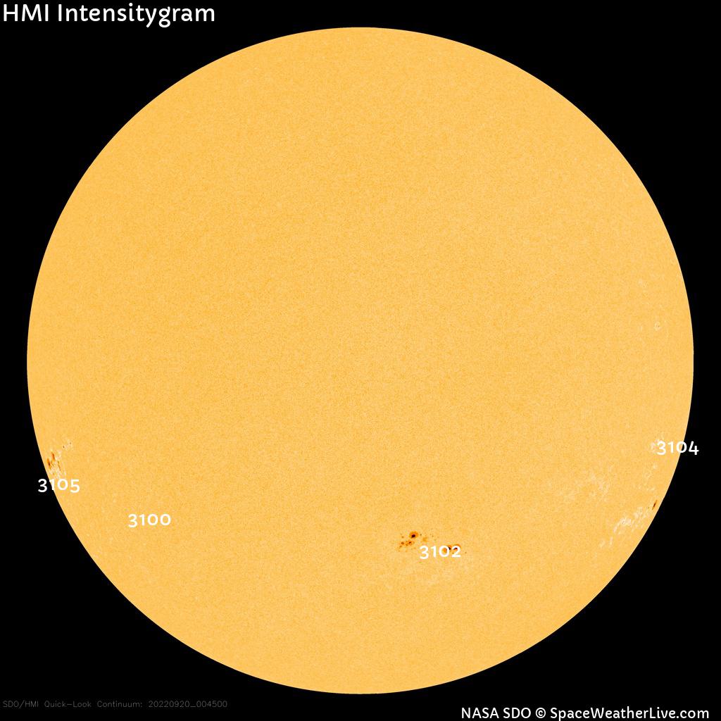 Sonnenfleckenregionen