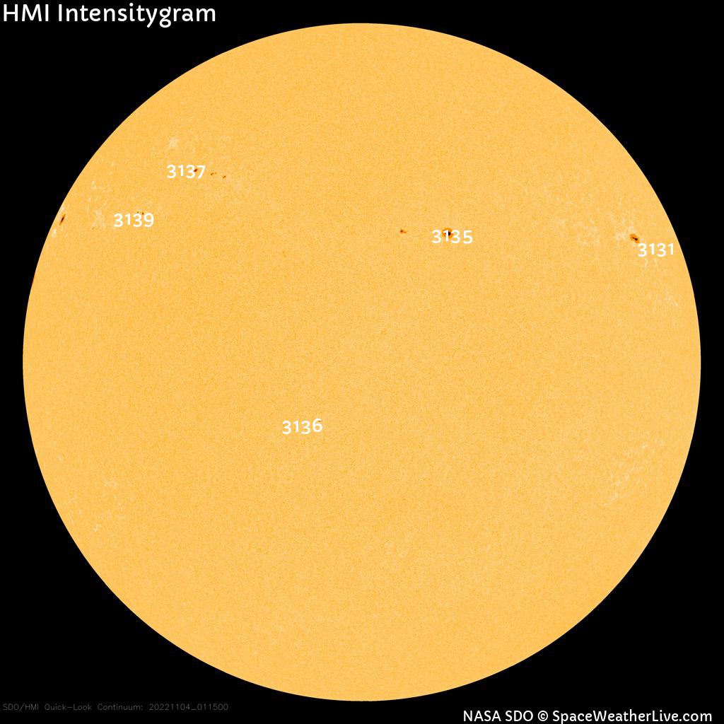 Sunspot regions