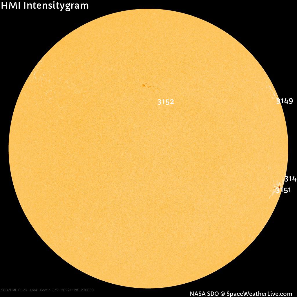 Sonnenfleckenregionen