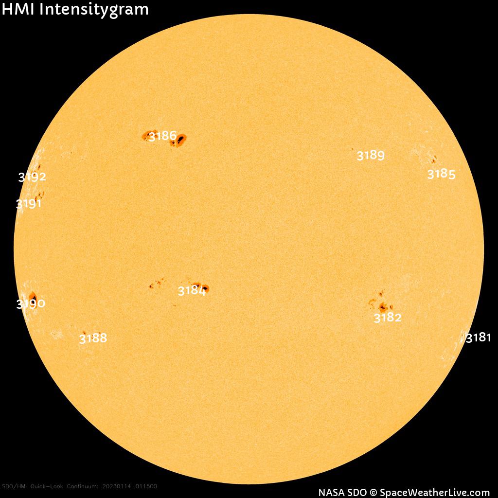 Regiones de manchas solares