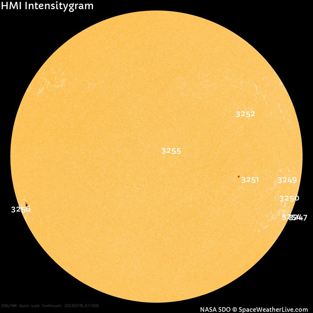 Sonnenfleckenregionen