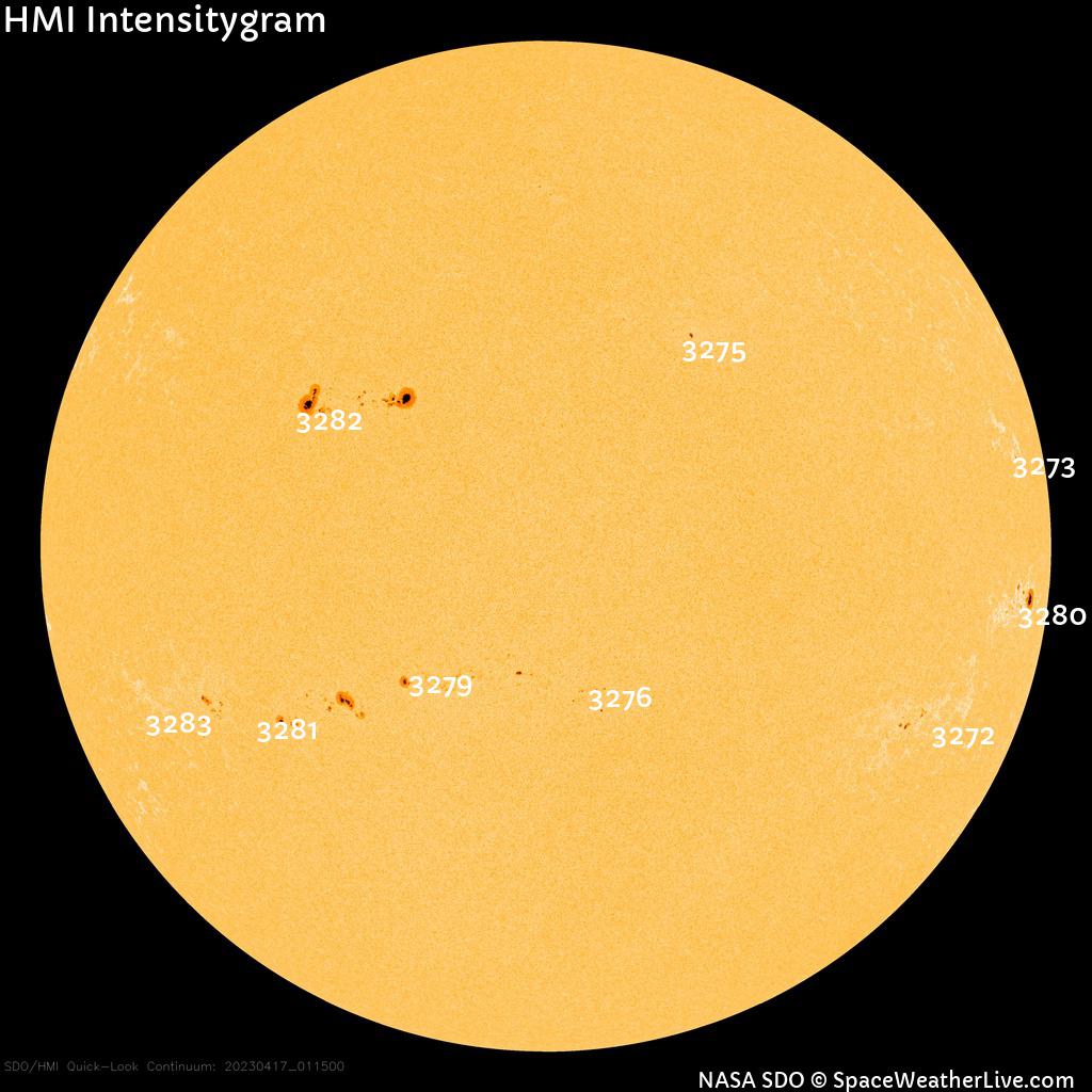 Sonnenfleckenregionen