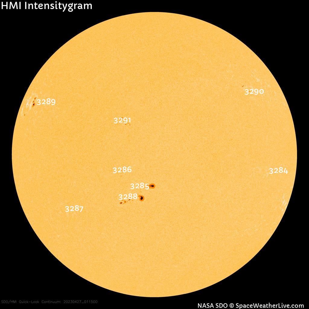Sonnenfleckenregionen