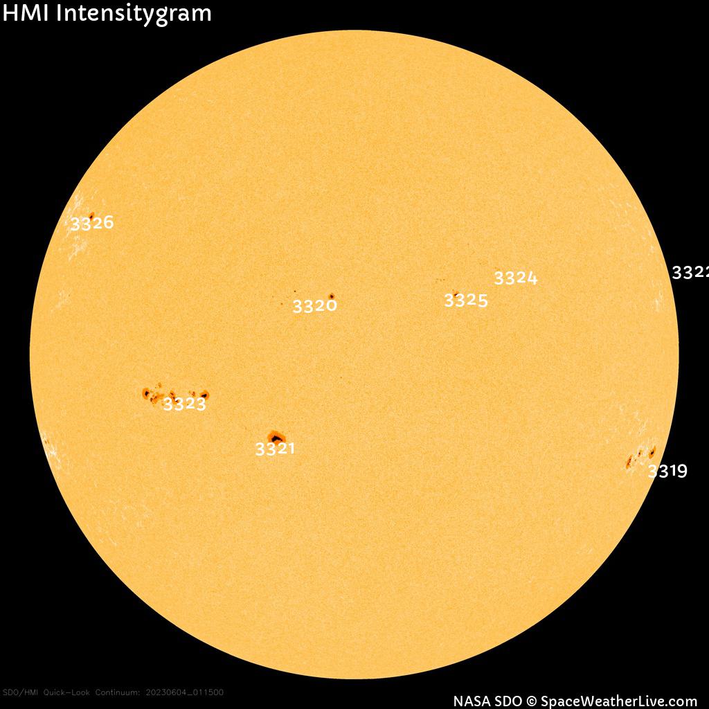 Sonnenfleckenregionen