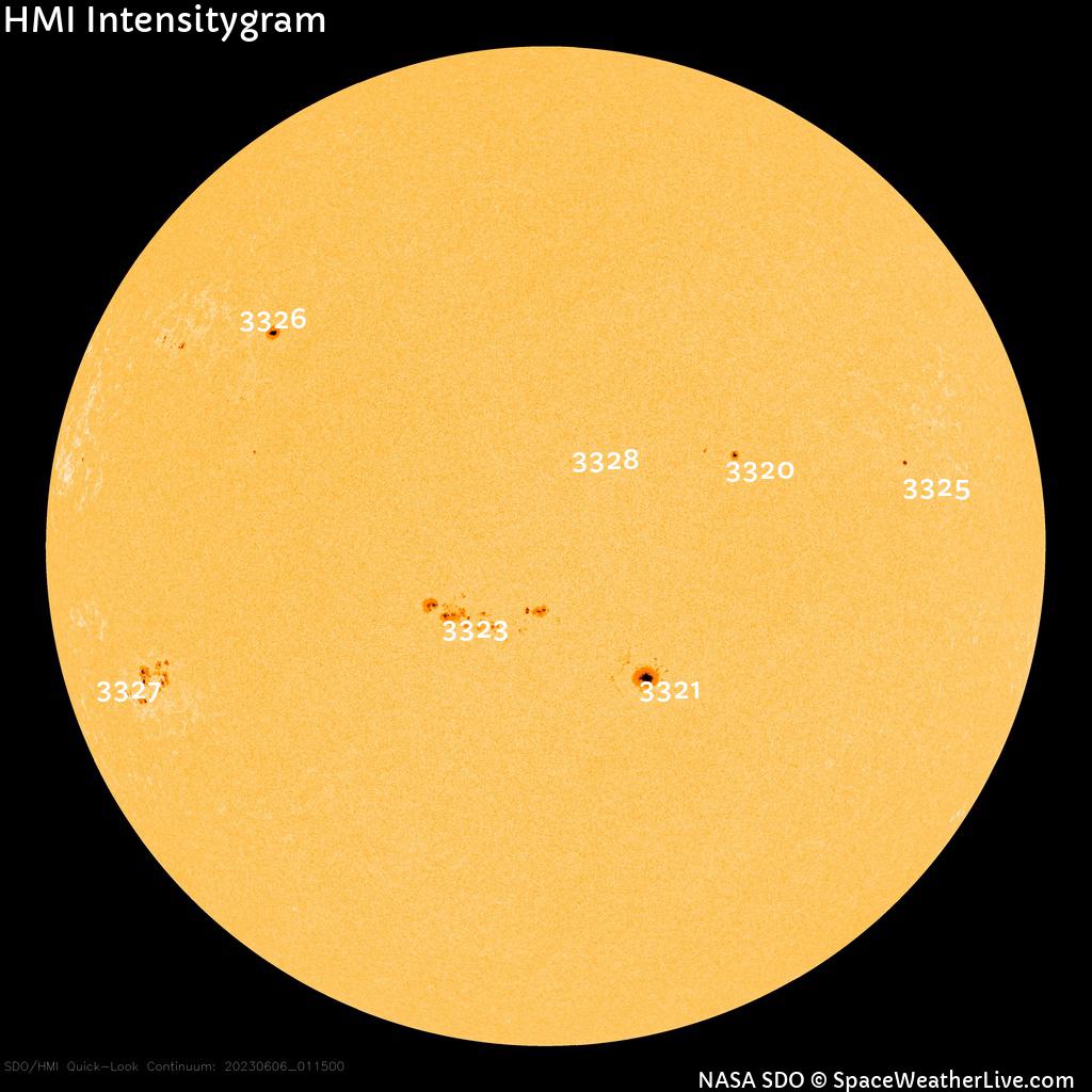 Sonnenfleckenregionen