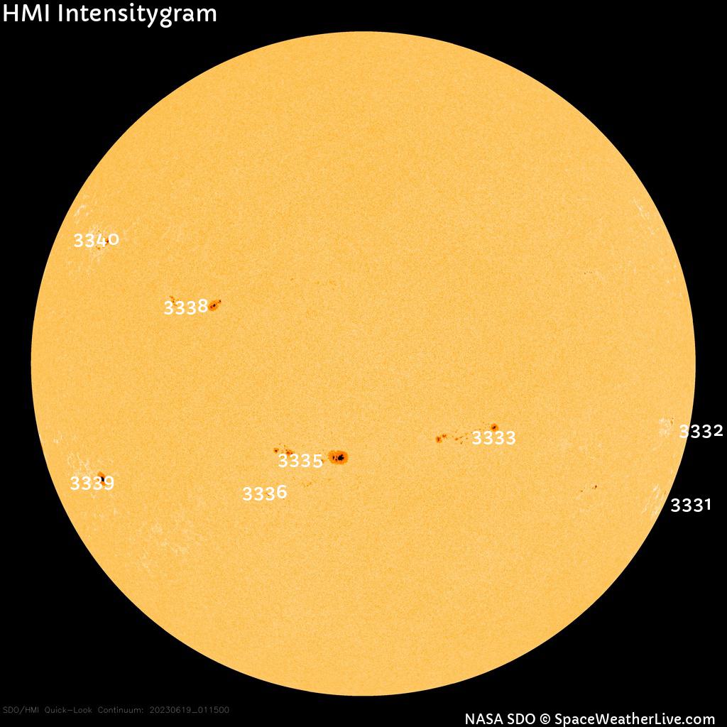 Sonnenfleckenregionen