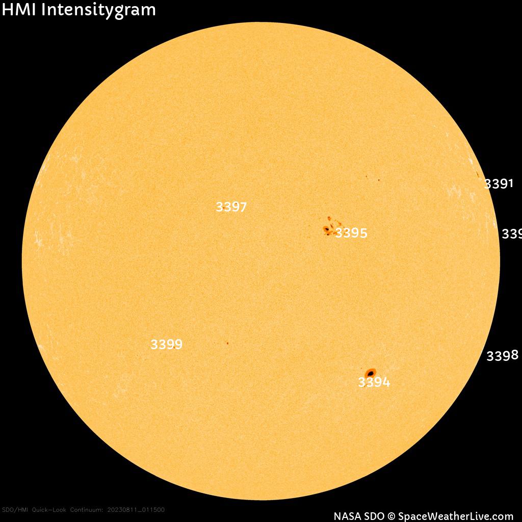 Sonnenfleckenregionen