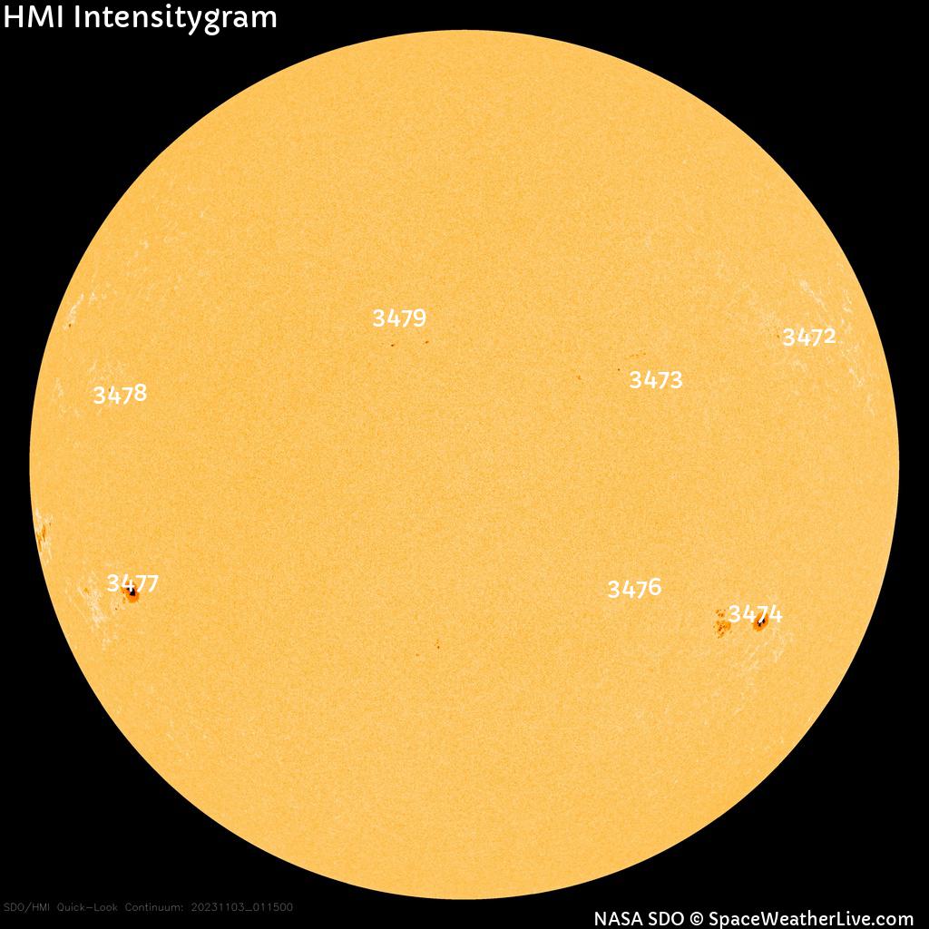 Sunspot regions