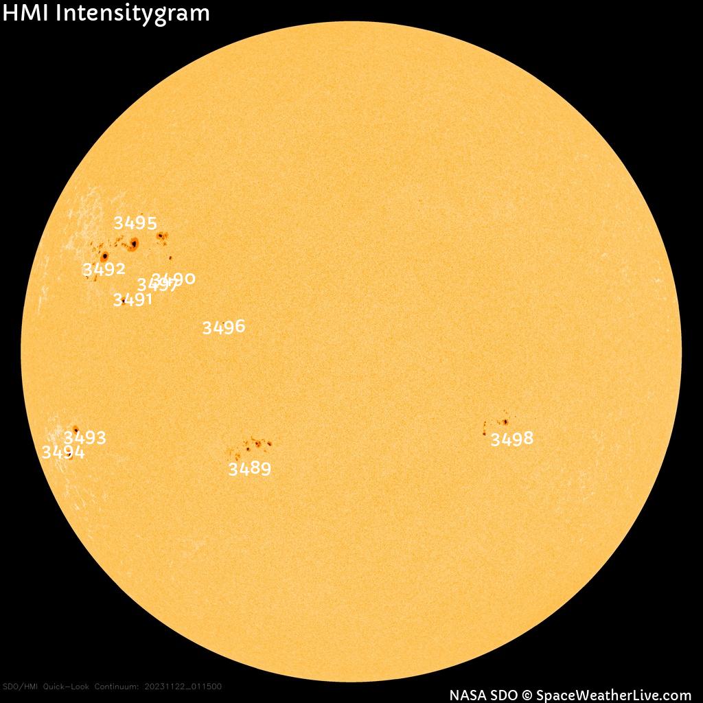 Sonnenfleckenregionen