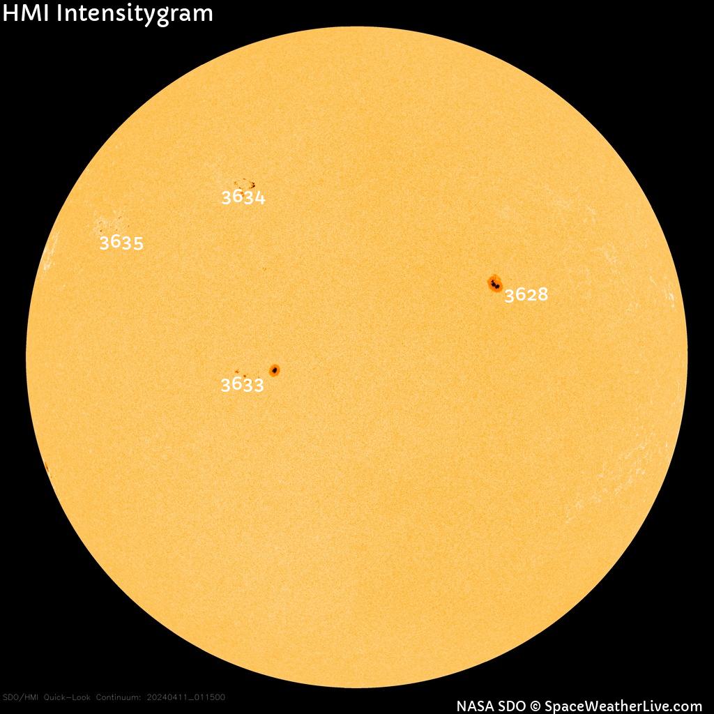 Sonnenfleckenregionen