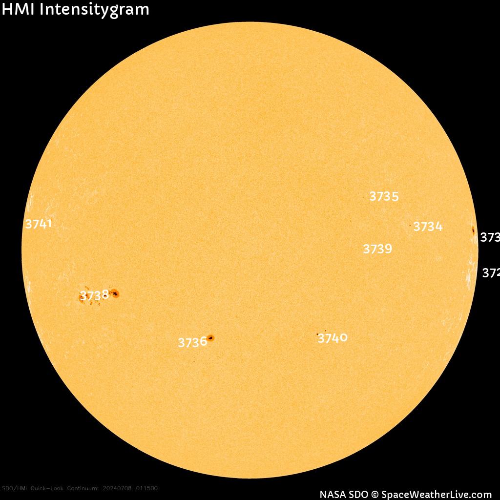 Regiony występowania plam słonecznych