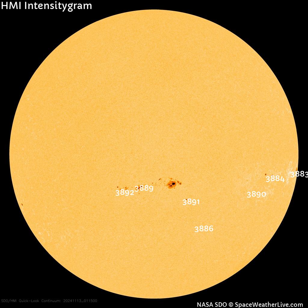 Sonnenfleckenregionen