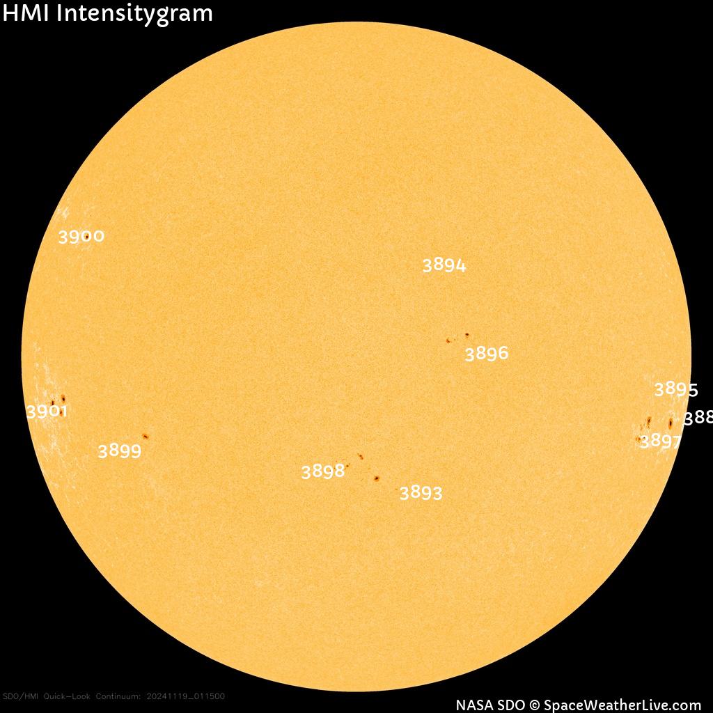 Sonnenfleckenregionen