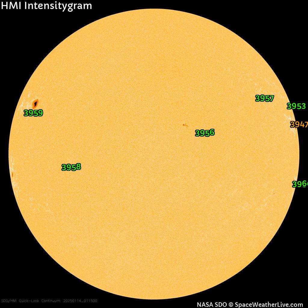 Sunspot regions