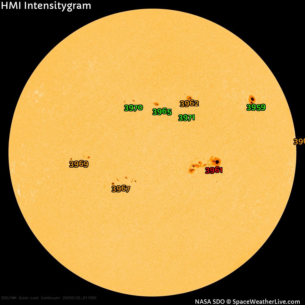 Sunspot regions