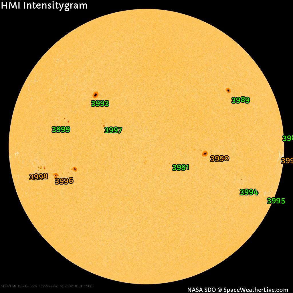 Sonnenfleckenregionen